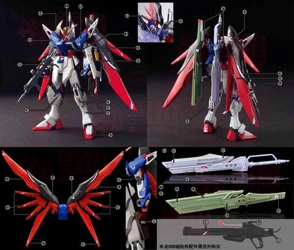 Decal nước HG MR Destiny | Heine | spec2 Water sticker