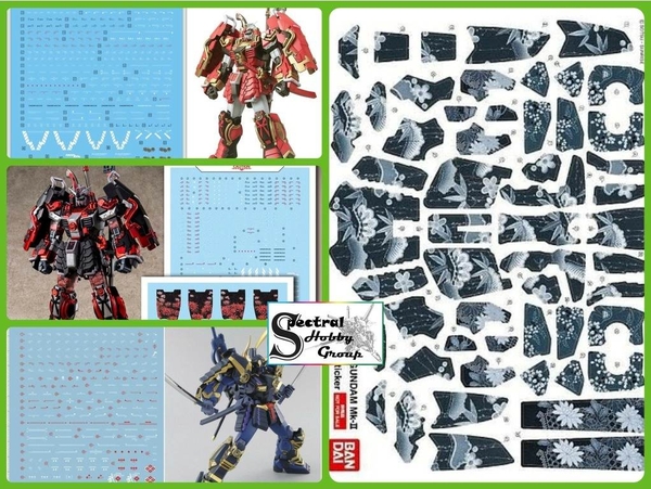 Decal nước dán mô hình MG Shin Musha MK2 mkII SENGOKU Black Braided Armor Water sticker