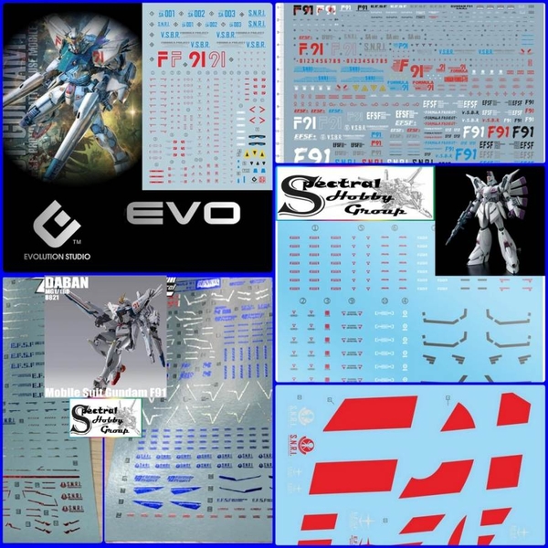 Decal nước dán mô hình F91 8821 Vigna ghina MG HG các loại water sticker