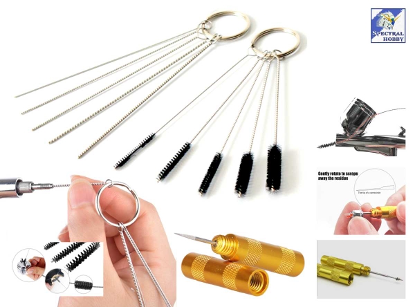 Dụng cụ bộ 3 sản phẩm cọ rửa vệ sinh bút sơn mô hình Cleaning Repair Tools Kit Needle Nozzle brush
