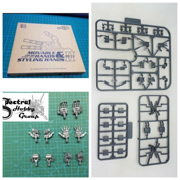 Tay mô hình MG 1/100 Movable Hands & Styling Hands 2.0 cho Gundam dragon momoko mmk