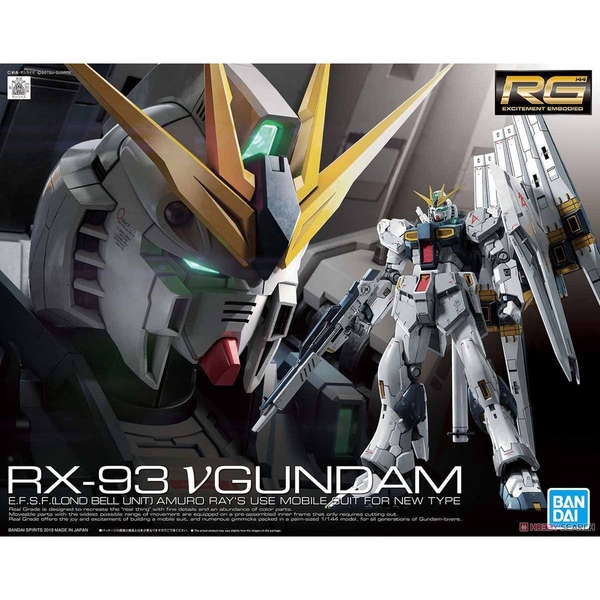 Mô hình lắp ráp RG 1/144 Nu Gundam RX93 - BANDAI