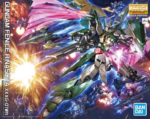 Mô hình lắp ráp MG 1/100 Fenice Rinascita Wing Build Fighter Gundam BANDAI (kèm action base)