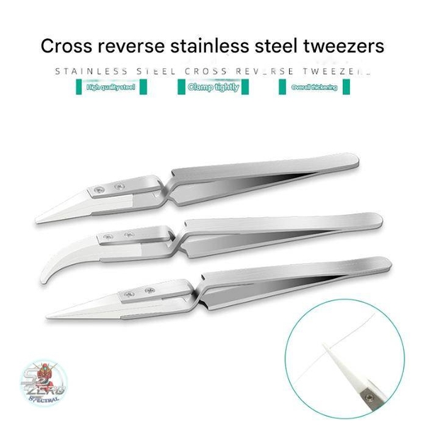 Nhíp sứ kẹp gắp linh kiện tự giữ - nhịp ngược Ceramic tweezers interchangeable cross-shaped heads
