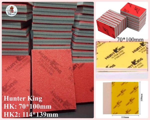 Nhám xốp Hunter King chà nhám đánh bóng #180 - #3000 HK 70*100mm & HK2 114*139mm Soft sanding polishing