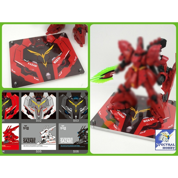 Phụ kiện giá đỡ đế base mica cho RG HG MG Sazabi gundam action base
