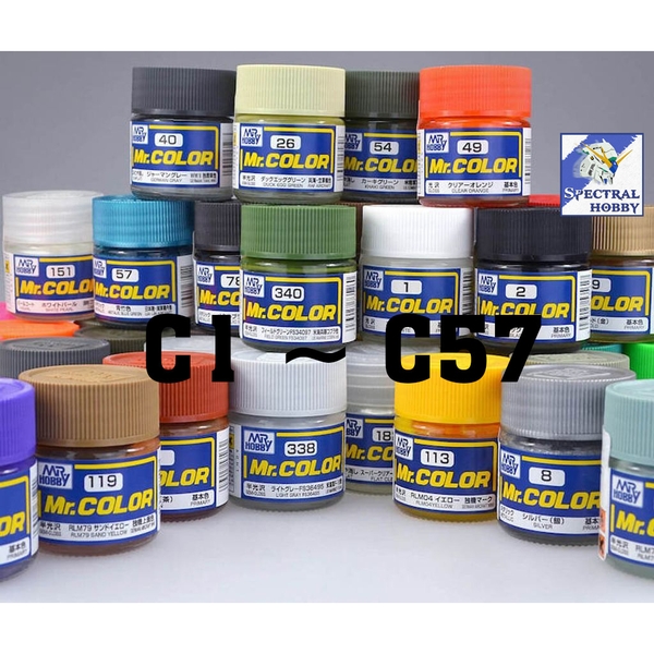 Sơn mô hình C1 ~ C57 Mr.HOBBY paint lacquer basic color màu cơ bản