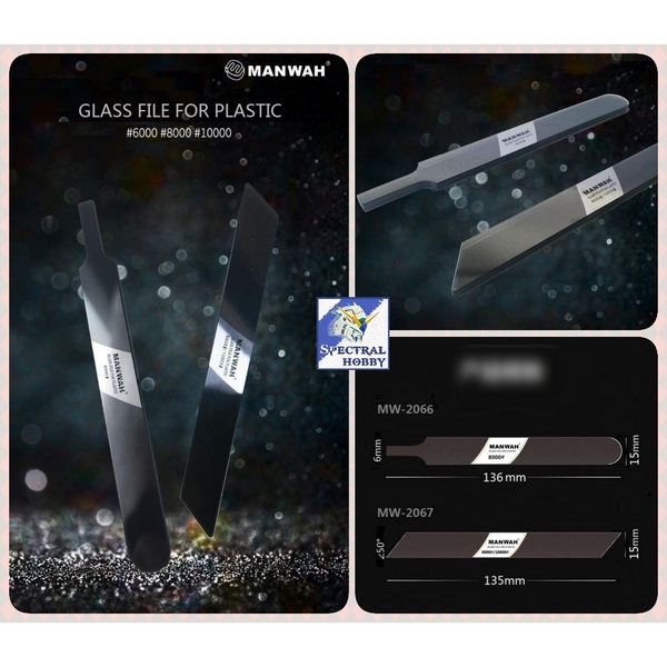 Dụng cụ MANWAH dũa siêu mịn MW-2066/2067 #6000-10000 Tempered Glass Polishing File plastic