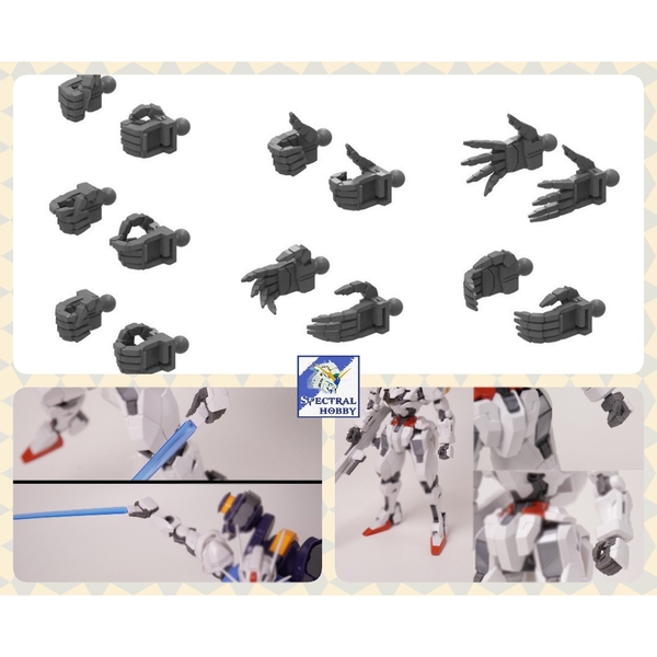 Phụ kiện bộ tay tĩnh HG 1/144 hand gundam Witch Mercury aerial Lfrith các loại