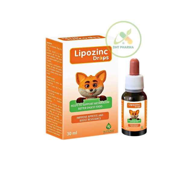 Kẽm Nhỏ Giọt Lipozinc Drops (30ml) Nhập Khẩu Ý - Giúp Bé Ăn Ngon, Tăng Đề Kháng