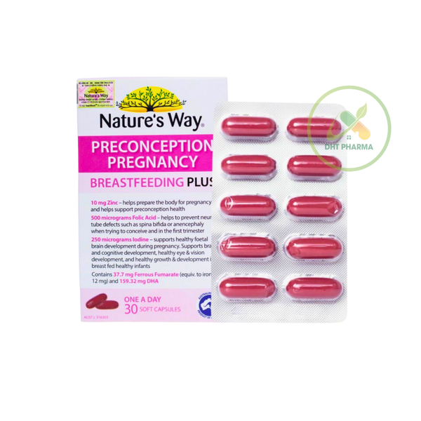 Nature's Way PreConception Pregnancy Breastfeeding Plus Hộp 30 viên