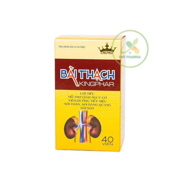 Viên uống Bài Thạch Kingphar - Hỗ trợ lợi tiểu, giảm nguy cơ sỏi tiết niệu Hộp 40 viên