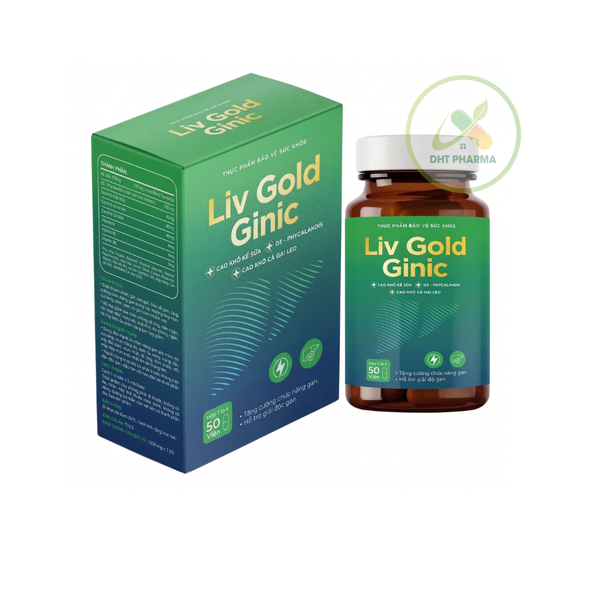 TPBVSK Liv Gold Ginic - Thanh nhiệt, giải độc và bảo vệ gan (Hộp 50 viên)
