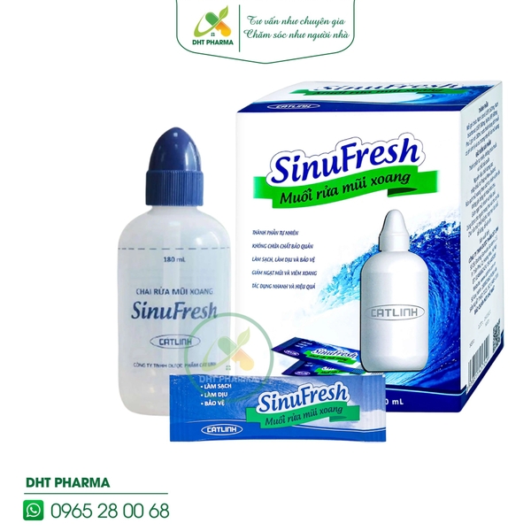 Muối rửa mũi xoang Sinufresh Cát Linh bảo vệ, vệ sinh khoang mũi