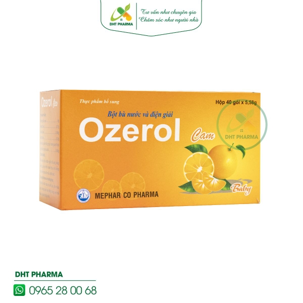 Ozerol bột bù nước và điện giải, bổ sung năng lượng hương cam