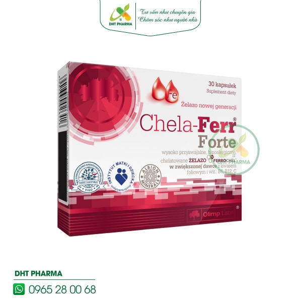 Chela - Ferr Forte hỗ trợ cải thiện thiếu máu do sắt