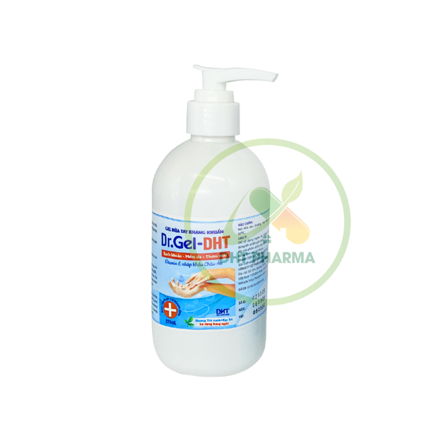 Gel rửa tay khô Dr.Gel-DHT kháng khuẩn, mềm dịu cho da tay, mùi hương dịu nhẹ (Chai 275ml)