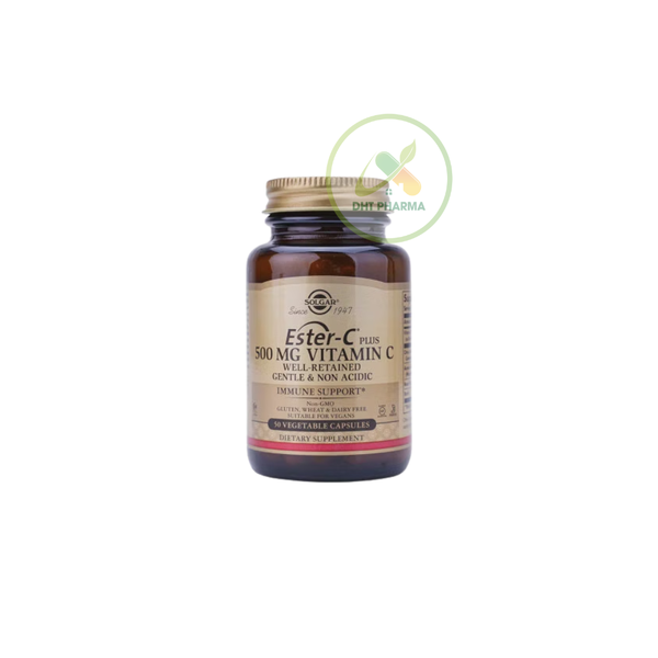 Viên uống Solgar Ester-C Plus 500 mg Vitamin C hỗ trợ tăng đề kháng (Lọ 50 viên)