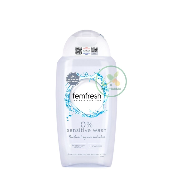 Dung dịch vệ sinh phụ nữ Femfresh 0% Sensitve Intimate Wash dành cho da nhạy cảm