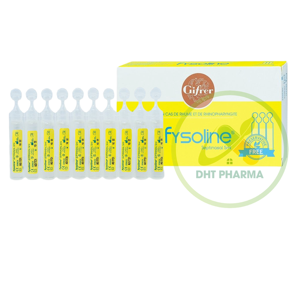 Fysoline Septinasal 5ml nước muối sinh lý vệ sinh mũi cho bé (Hộp 20 ống x 5ml)