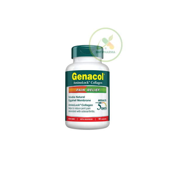 Genacol AminoLock Collagen Pain Relief hỗ trợ tái tạo sụn khớp, cải thiện triệu chứng đau khớp, thoái hóa (Lọ 90 viên)