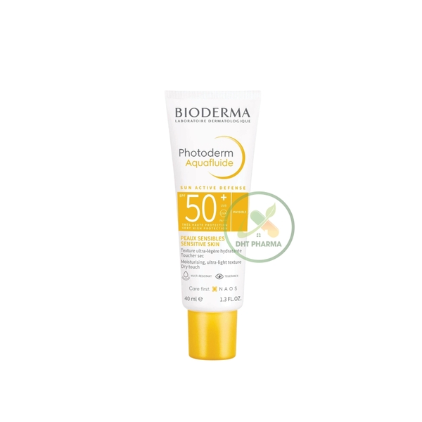 Kem chống nắng Bioderma Photoderm MAX Aquafluide SPF 50+ Invisible giảm bóng nhờn không màu