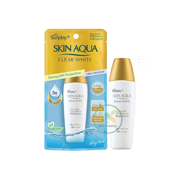 Kem chống nắng dưỡng da trắng mịn Sunplay Skin Aqua Clear White SPF50+