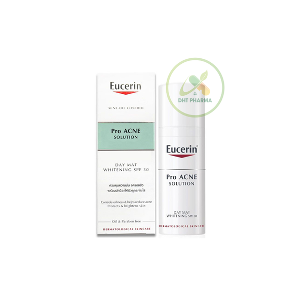 Kem dưỡng ban ngày Eucerin Pro Acne Day Mat Whitening SPF30 (Chai 50ml)
