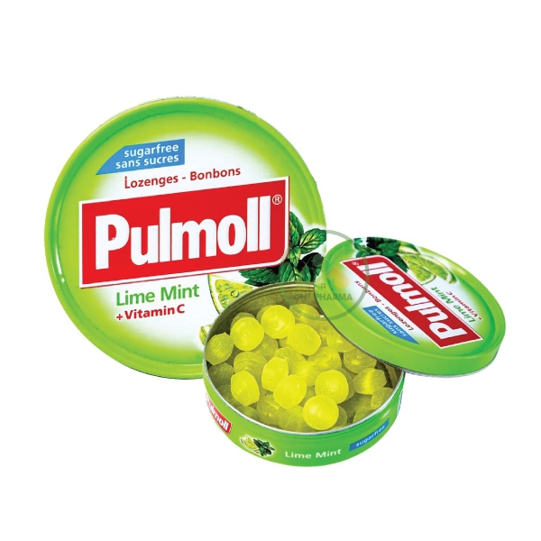 Kẹo ngậm ho không đường Pulmoll Fresh Mint + Vitamin C giảm ho dịu họng(Hộp 45g)