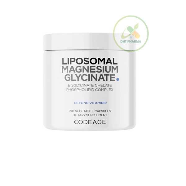 Liposomal Magnesium Glycinate Codeage tăng đề kháng, hỗ trợ giấc ngủ, cải thiện tình trạng suy nhược thần kinh (Hộp 240 viên)