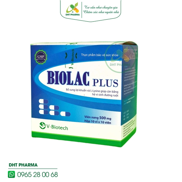 Biolac Plus bổ sung lợi khuẩn, L-Lysine cân bằng hệ vi sinh đường ruột ...
