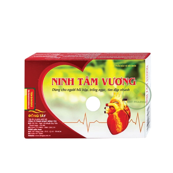 Ninh Tâm Vương hỗ trợ giảm hồi hộp, trống ngực, tim đập nhanh (Hộp 3 vỉ x 10 viên)