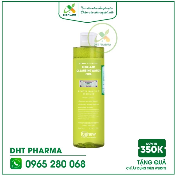 Nước tẩy trang đa năng tin chất rau má - BENEW MICELLAR CLEANSING WATER CICA 300ml