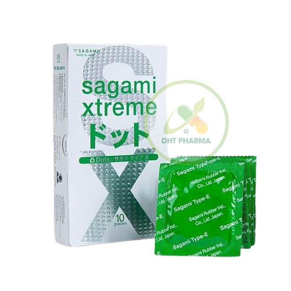 Bao cao su Sagami Xtreme White siêu mỏng, có gân gai tạo hứng khởi