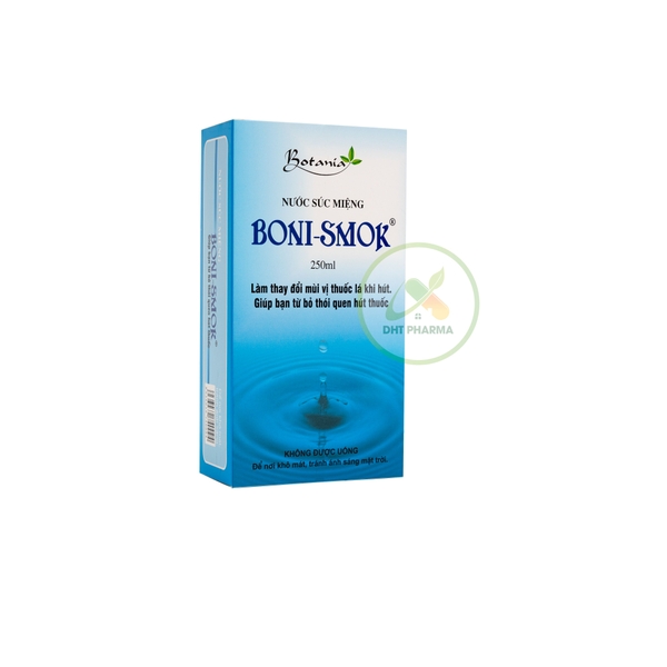 Nước súc miệng cai thuốc lá Boni-Smok giúp bạn sớm bỏ thuốc lá (Chai 250ml)
