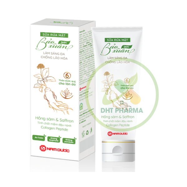 Sữa rửa mặt Bảo Xuân Skin làm sạch da, ngăn ngừa mụn cho làn da mịn màng và trắng sáng tự nhiên