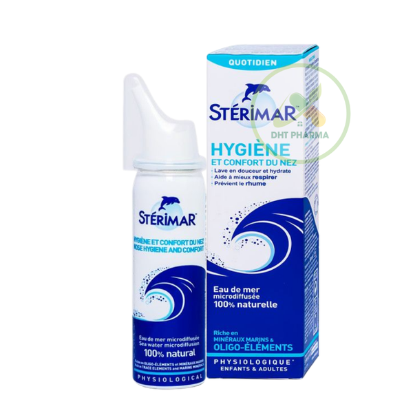 Dung dịch xịt mũi STÉRIMAR Higiène Et Confort Du Nez vệ sinh mũi, phòng và hỗ trợ điều trị các bệnh về tai mũi họng (Chai 50ml)