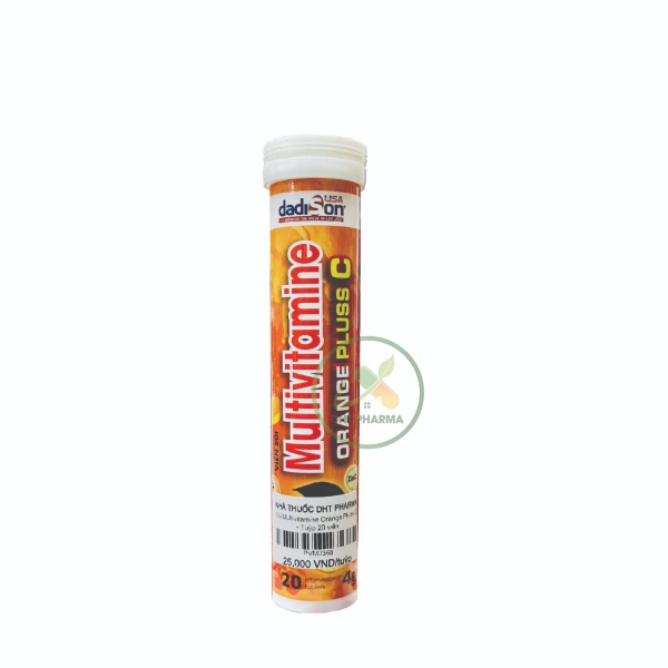 Viên sủi Multivitamin Orange Pluss C (Tuýp 20 viên)