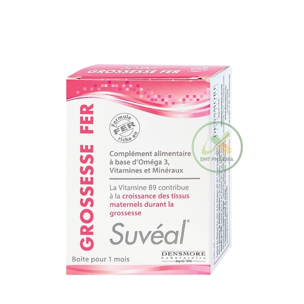 Bổ bầu Suvéal Grossesse Fer Densmore bổ sung Omega 3, DHA, Vitamin, khoáng chất