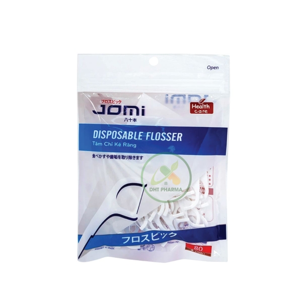 Tăm Chỉ Kẽ Răng Jomi Disposable Flosser sạch mảng bám trên răng hiệu quả