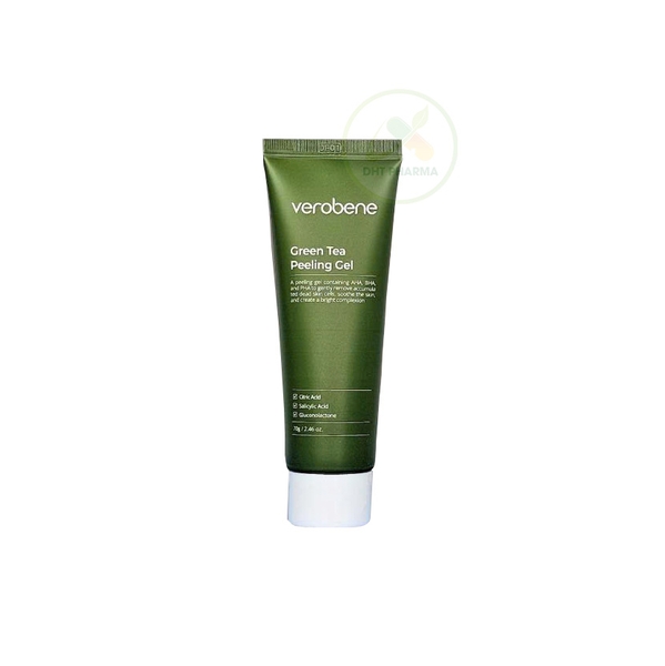 Tẩy da chết Verobene Green Tea Peeling Gel Tuýp 70ml