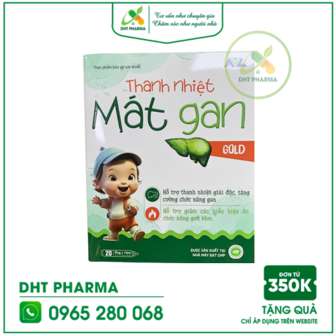 Thanh Nhiệt Mát Gan GOLD - Hỗ trợ giải độc gan, giảm nóng trong, mẩn ngứa, rôm sảy Hộp 20 ống x 10ml