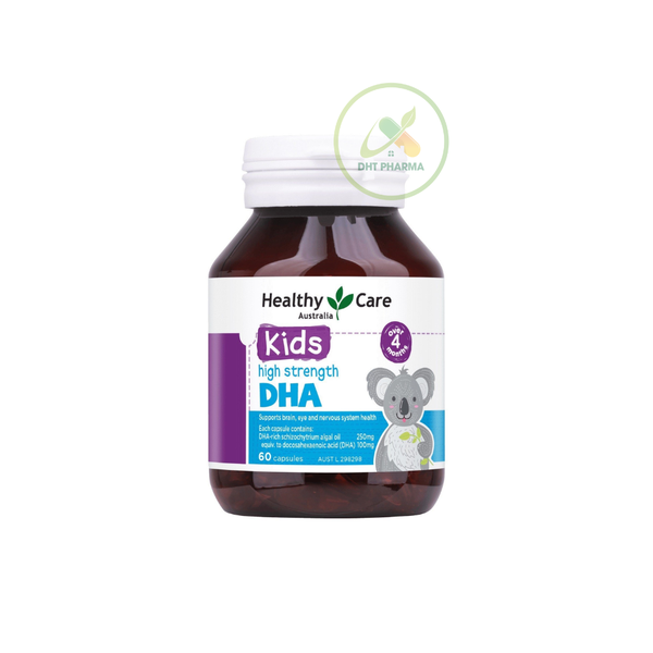 Viên Uống Kids High Strength DHA Healthy Care Bổ Sung DHA trẻ từ 4 tháng tuổi (Lọ 60 viên)