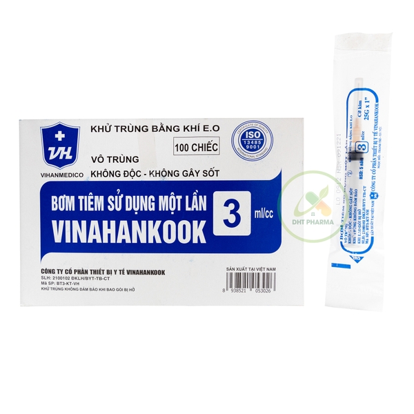 Bơm tiêm sử dụng một lần VINAHANKOOK 3ml/cc