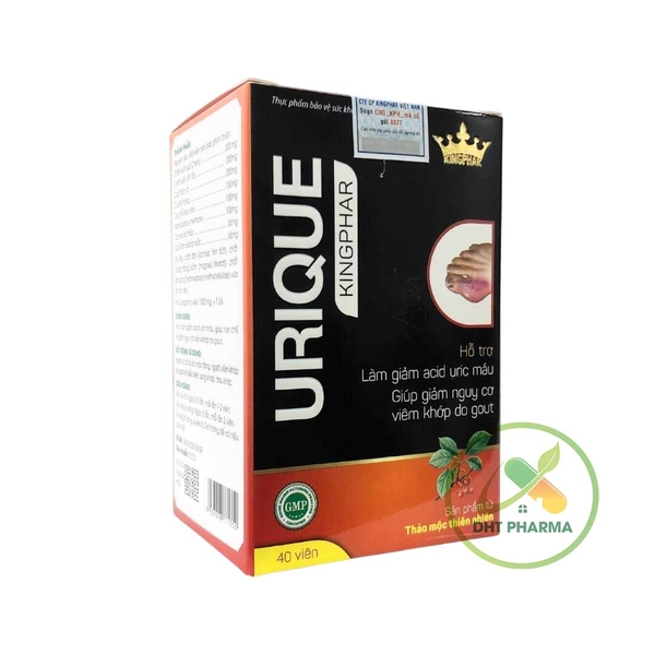 URIQUE KINGPHAR hỗ trợ giảm acid uric máu, giảm nguy cơ viêm khớp do gout