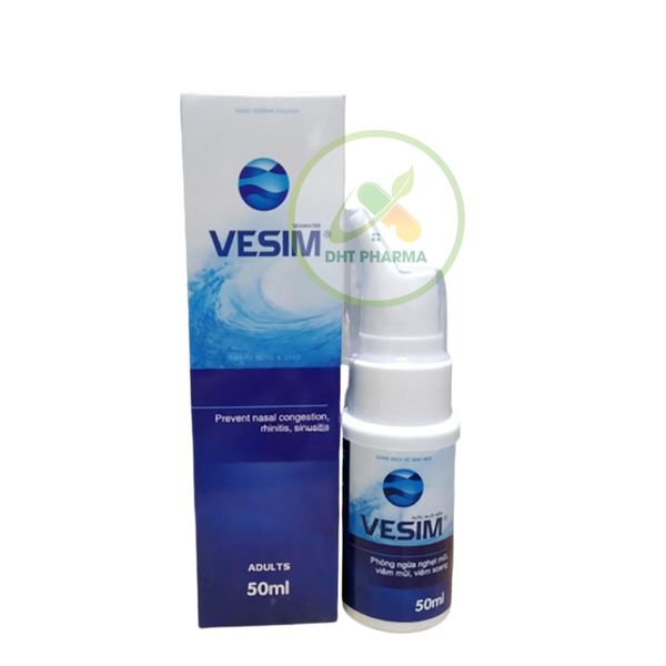 Nước muối biển Vesim vệ sinh mũi giúp mũi sạch, họng sạch, tai khô (Chai 50ml)