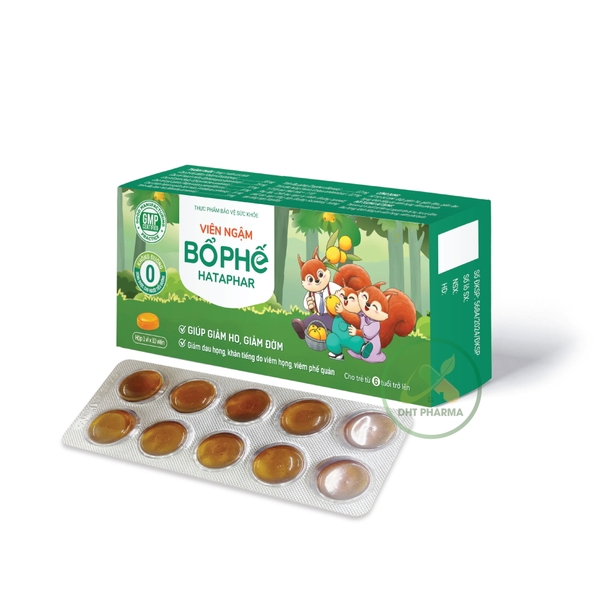 Viên ngậm Bổ phế Hataphar bổ phế giảm ho, giảm đờm, giảm đau rát họng