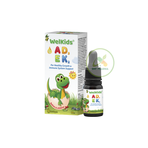 Welkid ADEK bổ sung vitamin thiết yếu cho trẻ cao - khỏe (10ml)