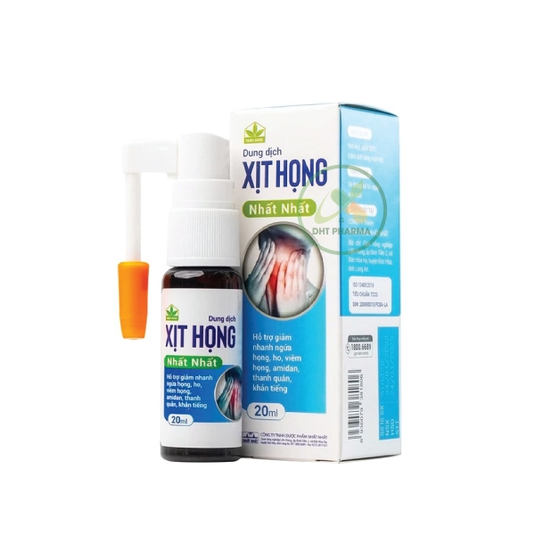 Xịt họng Nhất Nhất hỗ trợ giảm ngứa họng, ho, viêm họng (Chai 20ml)