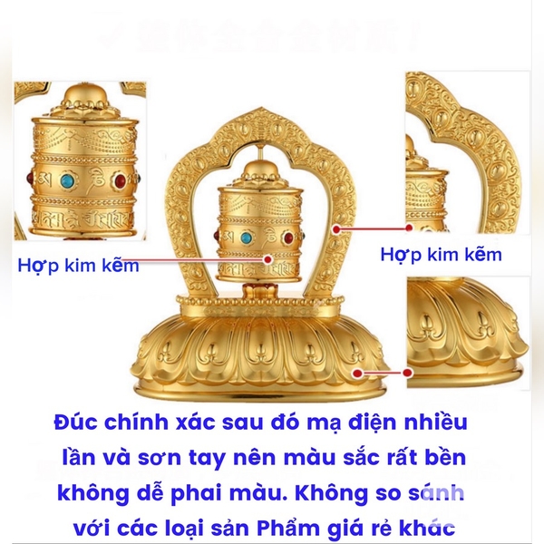 Kinh Luân Để Oto cao cấp (kiểu hào quang vàng)